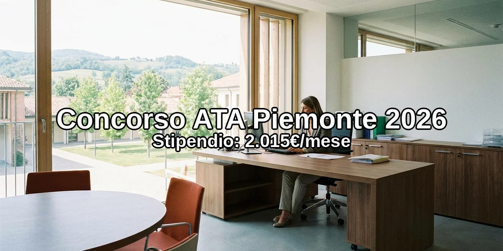 Concorso Operatore Servizi Agrari Piemonte 2026