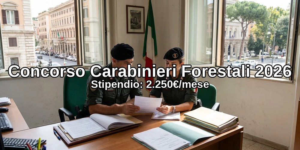 Concorso Tenenti Forestale Carabinieri 2026